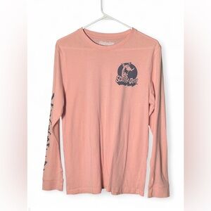 Scooby-Doo Women's Long Sleeve Tee - Peach and Navy Blue